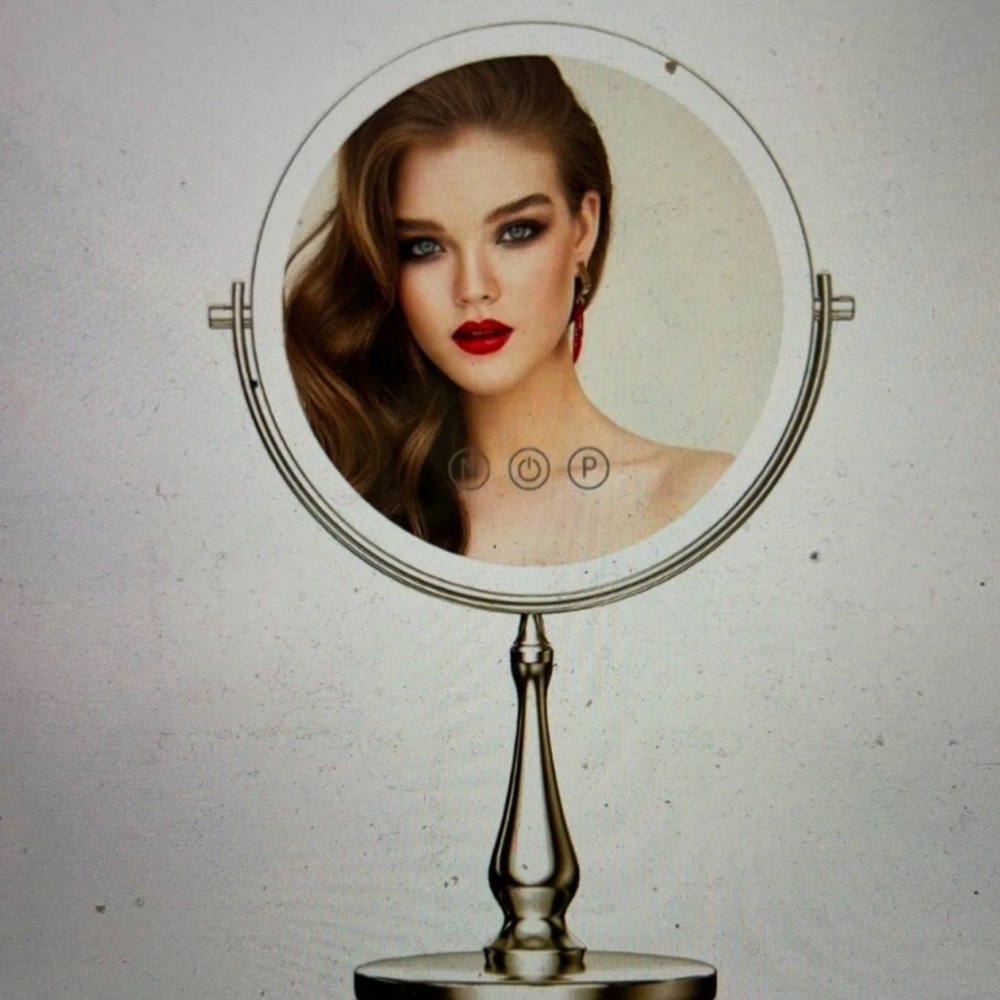 Magnifying 9” Make-Up Lighted Mirror NIB!
